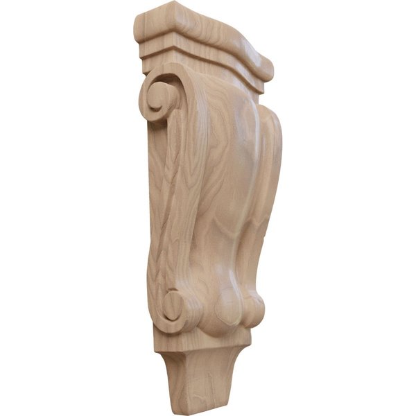 Ekena Millwork 4 3/4"W x 1 3/4"D x 10"H Small Traditional Pilaster Wood Corbel, Mahogany CORW05X02X10PTGM